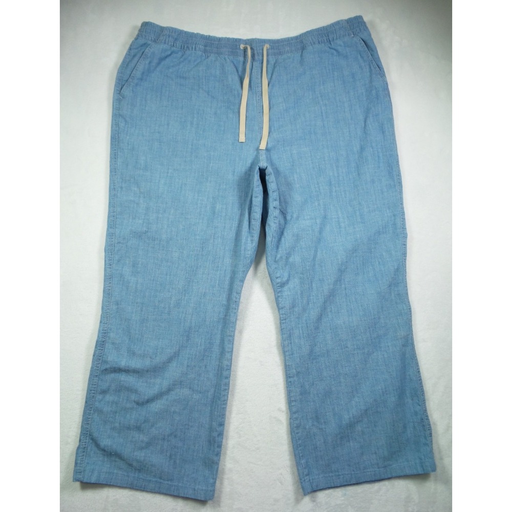 LL Bean Pants Womens Size 22W Blue Regular Favorite Fit Stretch Drawstring